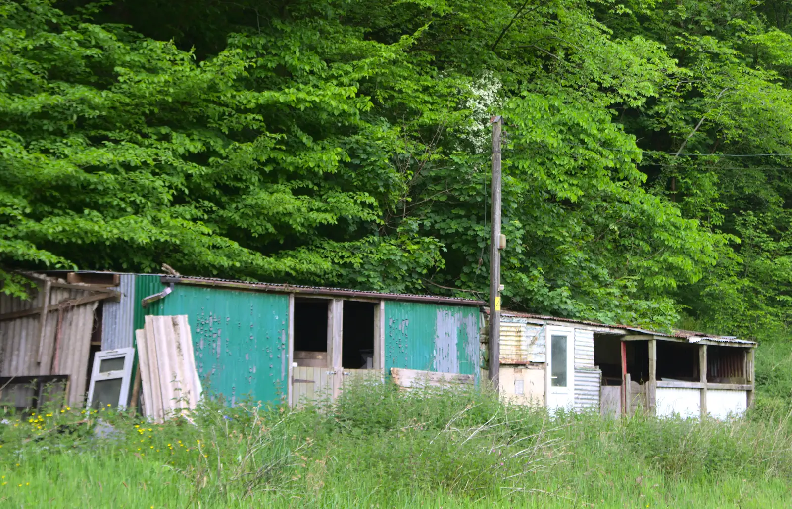 Derelict huts in the hills, from A Visit to Okehampton Castle and Dartmoor, Devon  - 28th May 2016