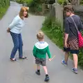 Walking back up the road, A Visit to Okehampton Castle and Dartmoor, Devon  - 28th May 2016