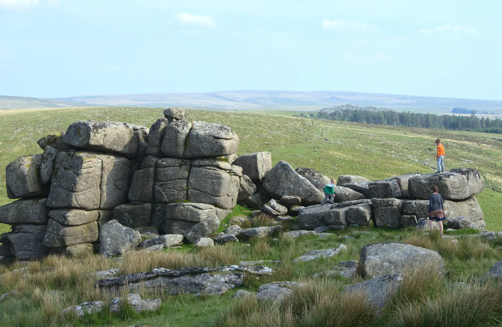 On the rocks, from A Visit to Okehampton Castle and Dartmoor, Devon  - 28th May 2016