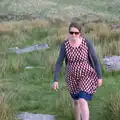 Isobel strides about, A Visit to Okehampton Castle and Dartmoor, Devon  - 28th May 2016