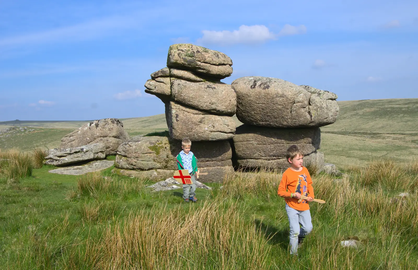 Harry and Fred, from A Visit to Okehampton Castle and Dartmoor, Devon  - 28th May 2016