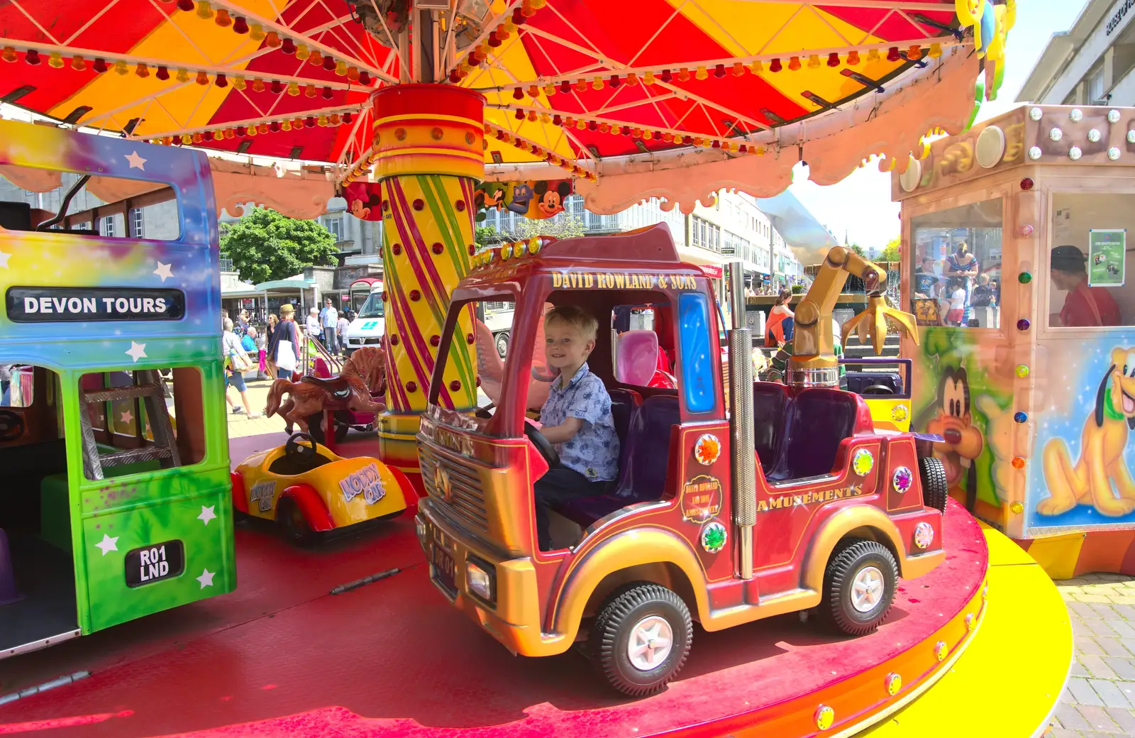 Harry in a mini lorry, from A Tamar River Trip, Plymouth, Devon - 30th May 2016