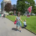 Isobel and Harry near the Mayflower Hotel, A Tamar River Trip, Plymouth, Devon - 30th May 2016