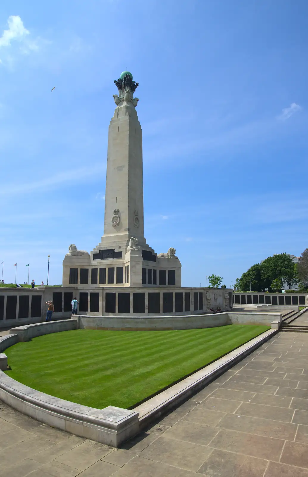 The Navy Memorial, from A Tamar River Trip, Plymouth, Devon - 30th May 2016