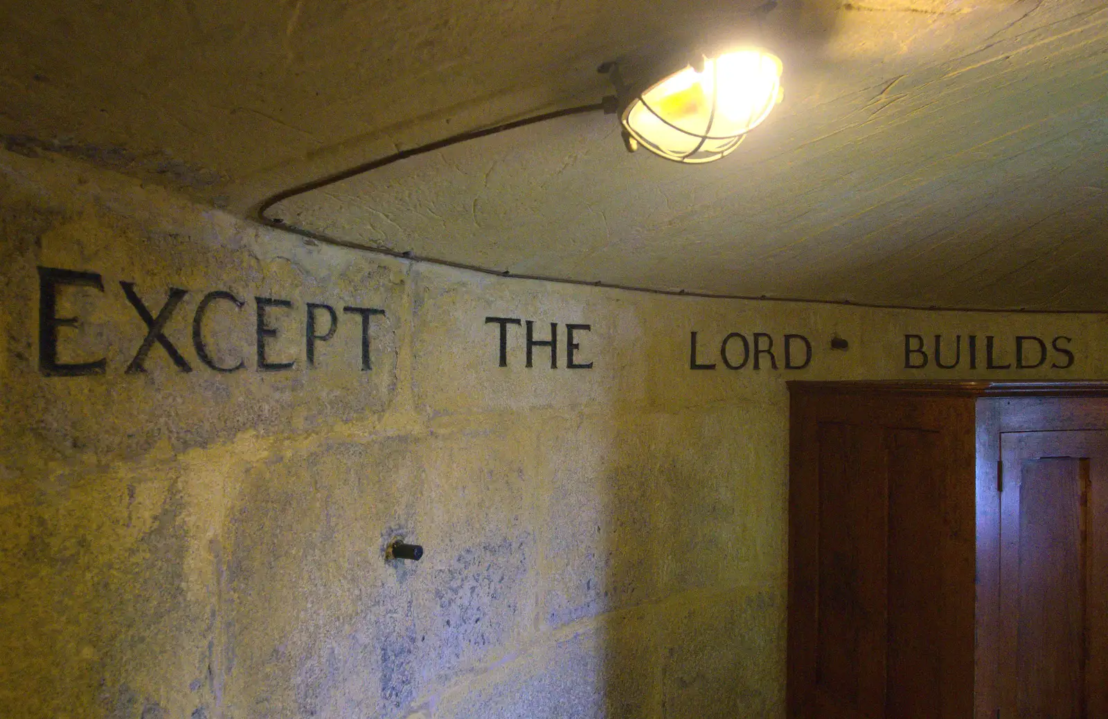 Biblical carving in Smeaton's Tower, from A Tamar River Trip, Plymouth, Devon - 30th May 2016