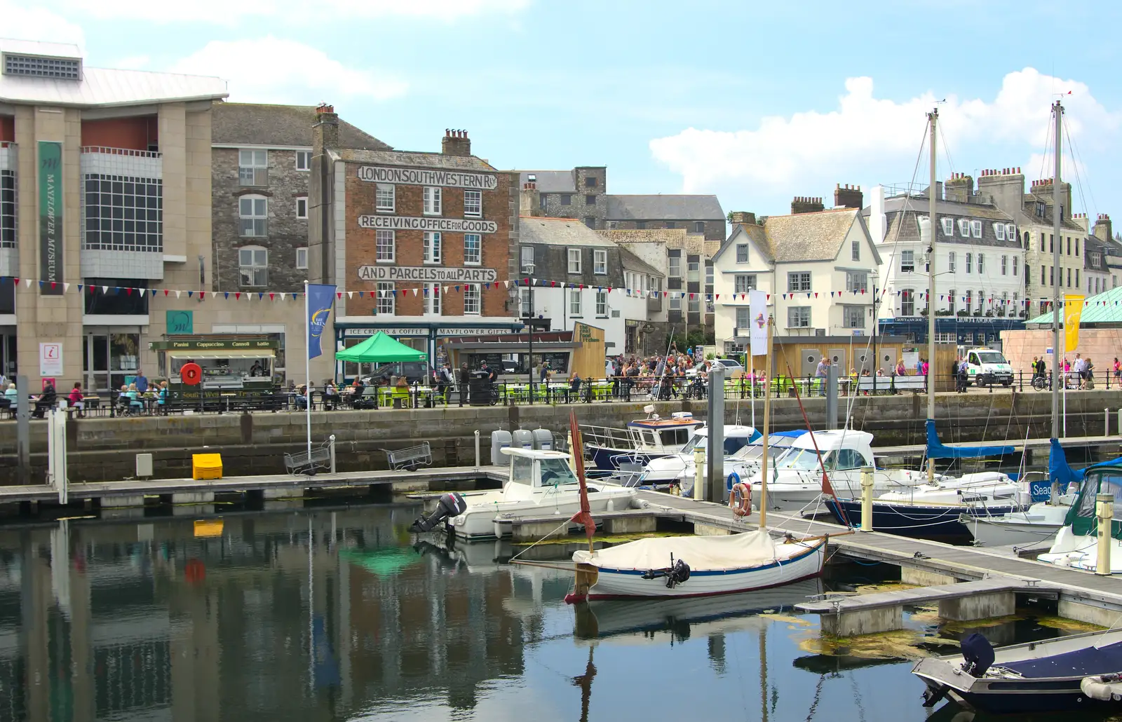 The Barbican from Mayflower Pier, from A Tamar River Trip, Plymouth, Devon - 30th May 2016