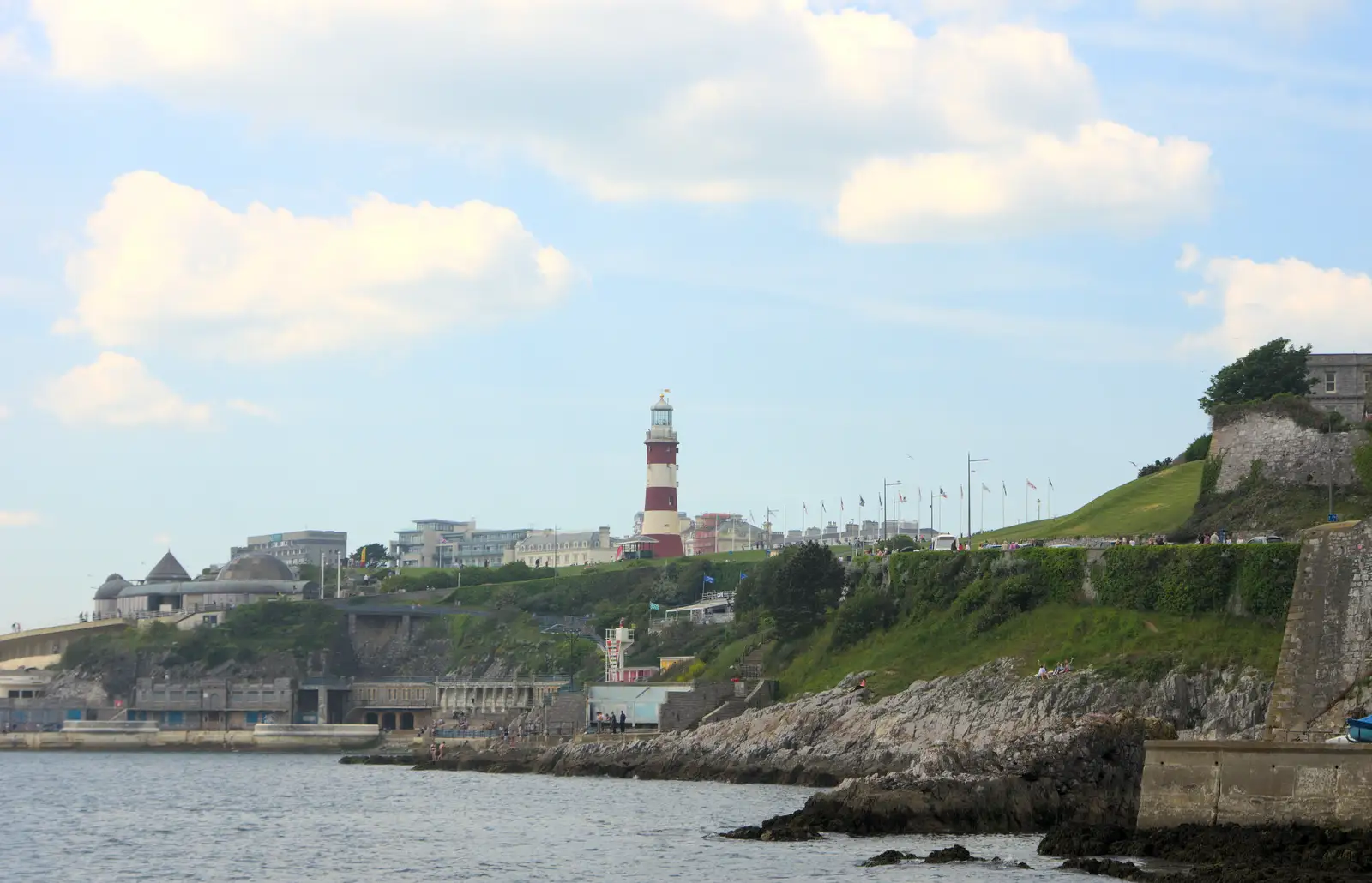 The Hoe, as seen from The Sound, from A Tamar River Trip, Plymouth, Devon - 30th May 2016