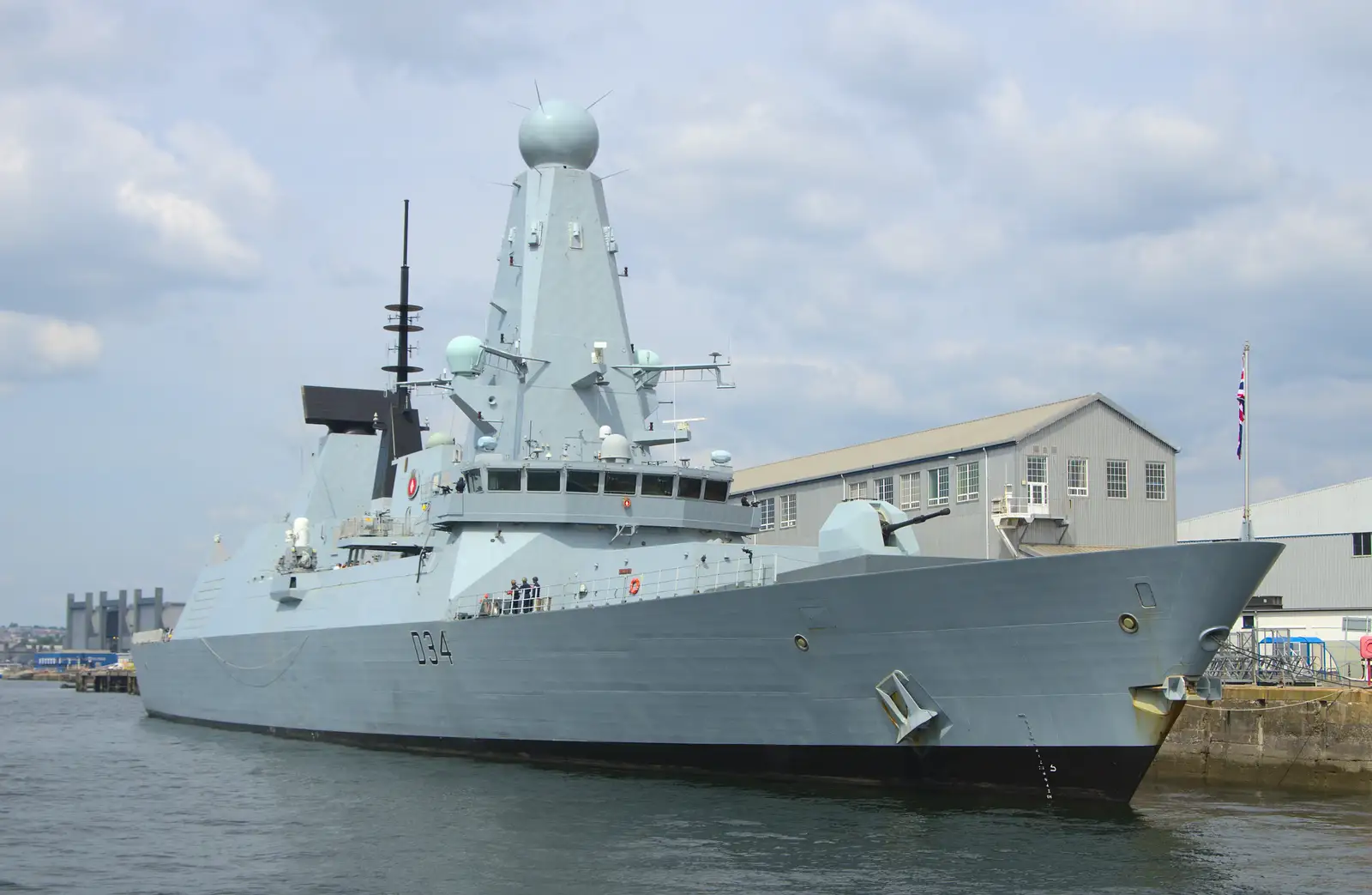 D34 HMS Diamond, a Type-45 Daring-class destroyer, from A Tamar River Trip, Plymouth, Devon - 30th May 2016