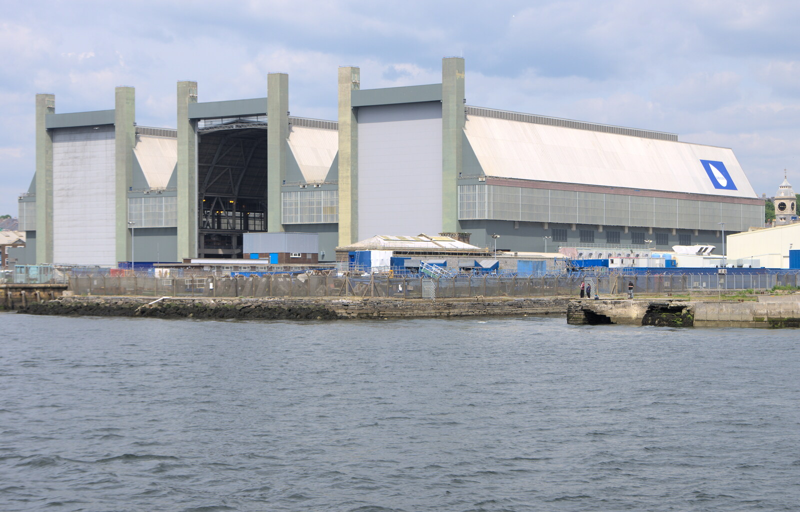 The massive ship sheds at Devonport from A Tamar River Trip, Plymouth, Devon - 30th May 2016