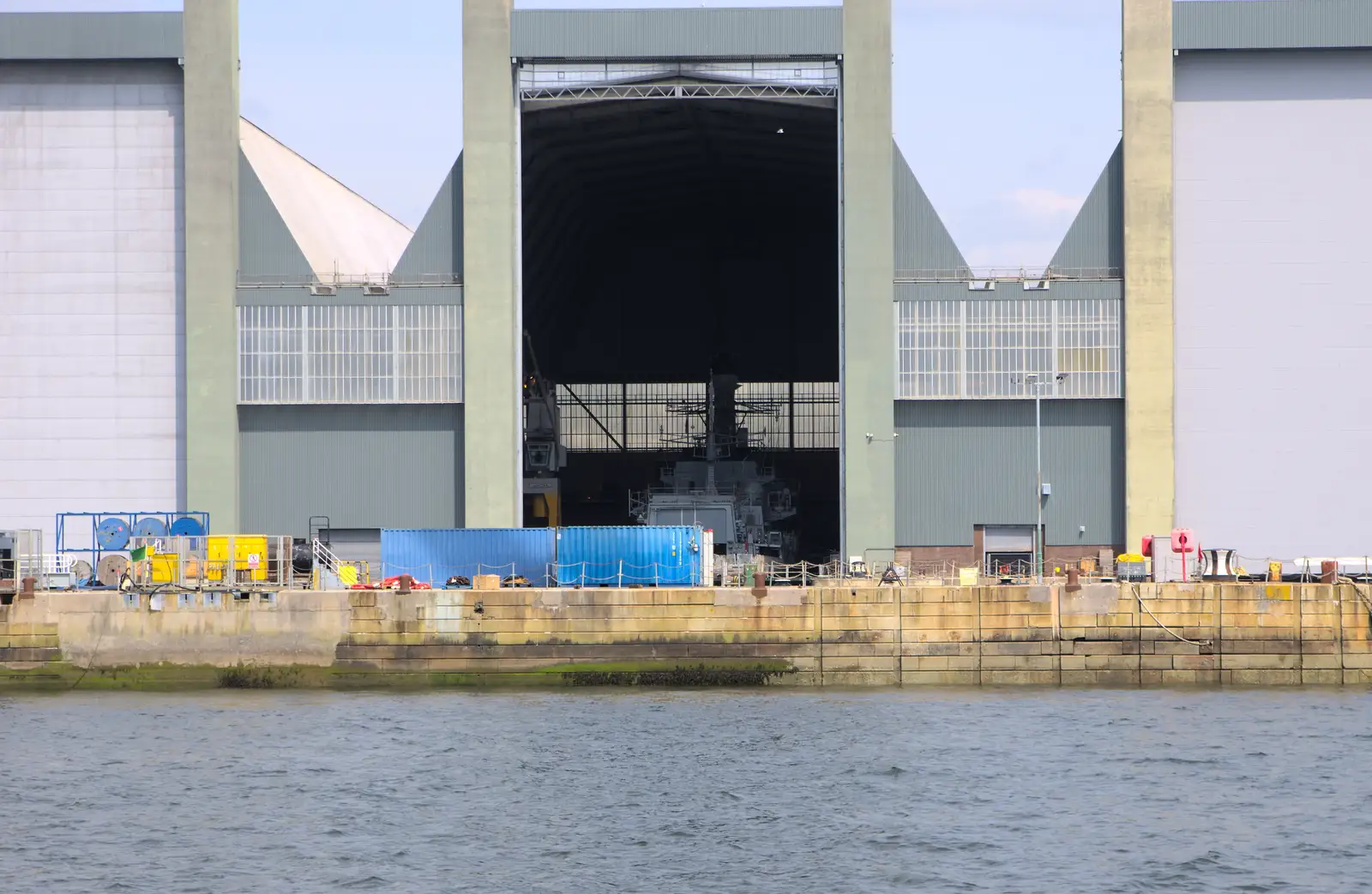 There's a ship in for servicing, from A Tamar River Trip, Plymouth, Devon - 30th May 2016