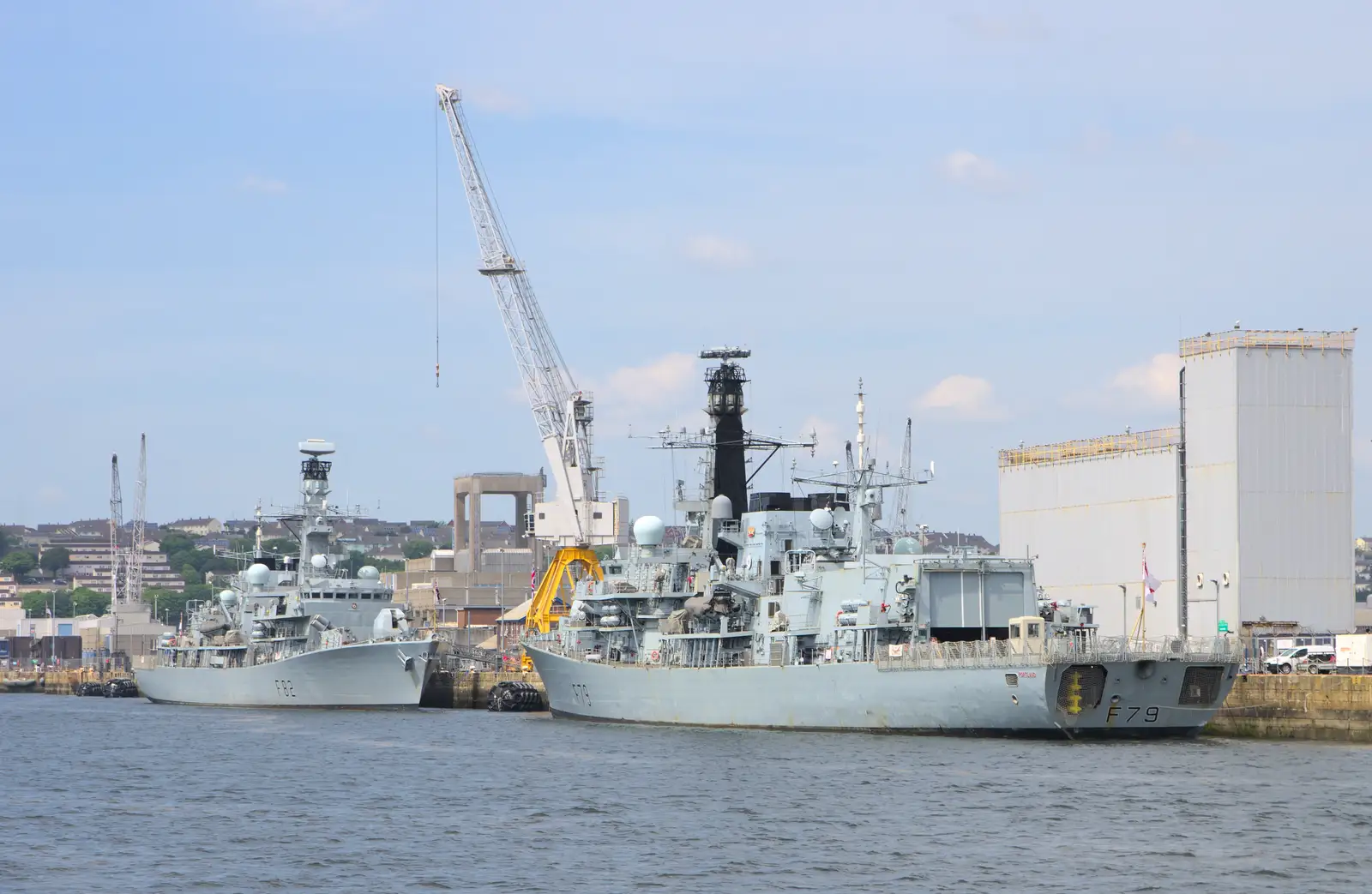 Type 23's F82 HMS Somerset and F79 HMS Portland, from A Tamar River Trip, Plymouth, Devon - 30th May 2016