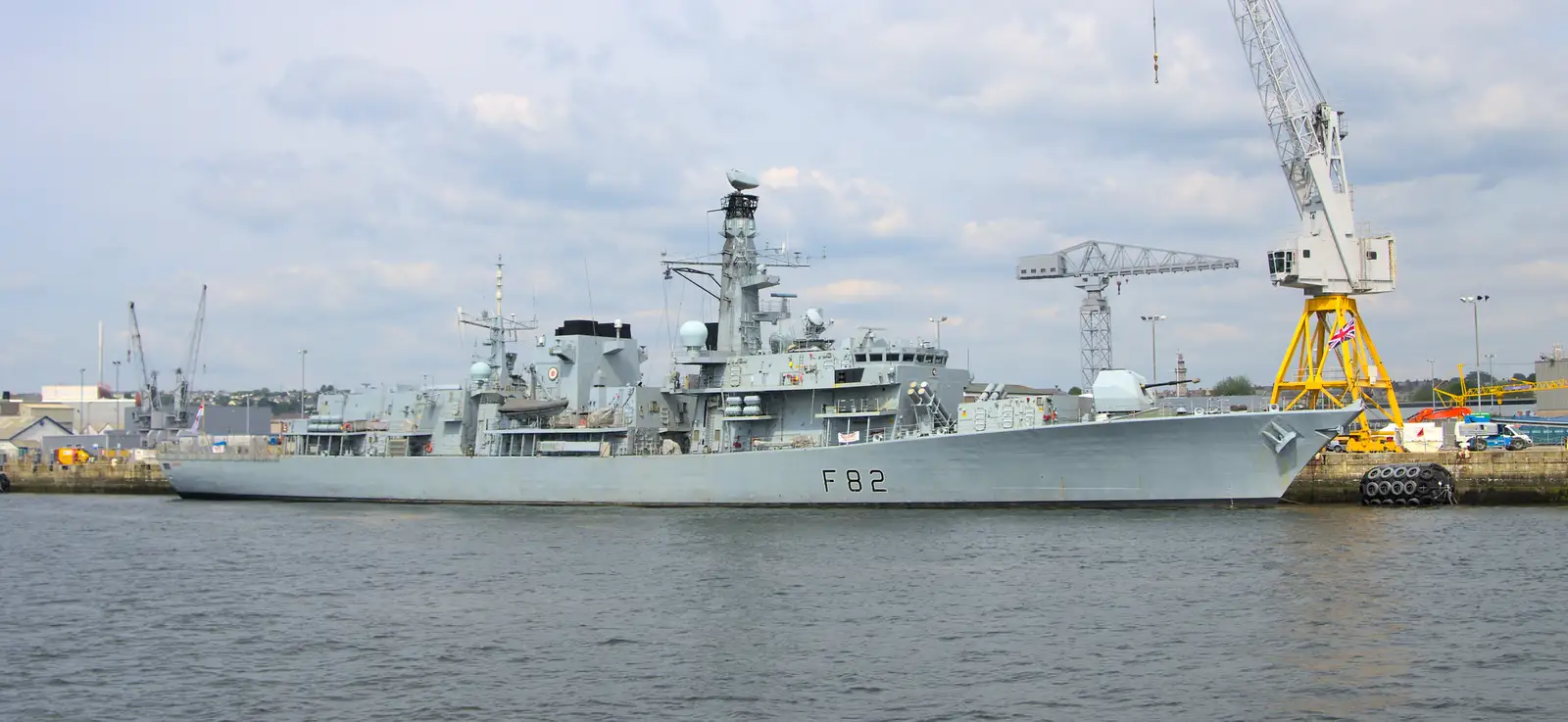 HMS Somerset at Devonport, from A Tamar River Trip, Plymouth, Devon - 30th May 2016