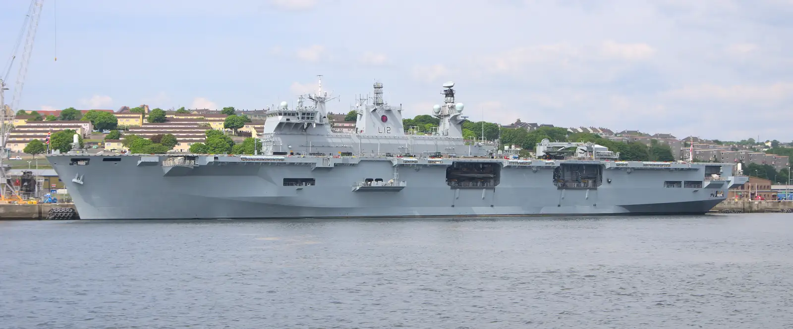 L12 HMS Ocean - the Royal Navy's biggest ship, from A Tamar River Trip, Plymouth, Devon - 30th May 2016