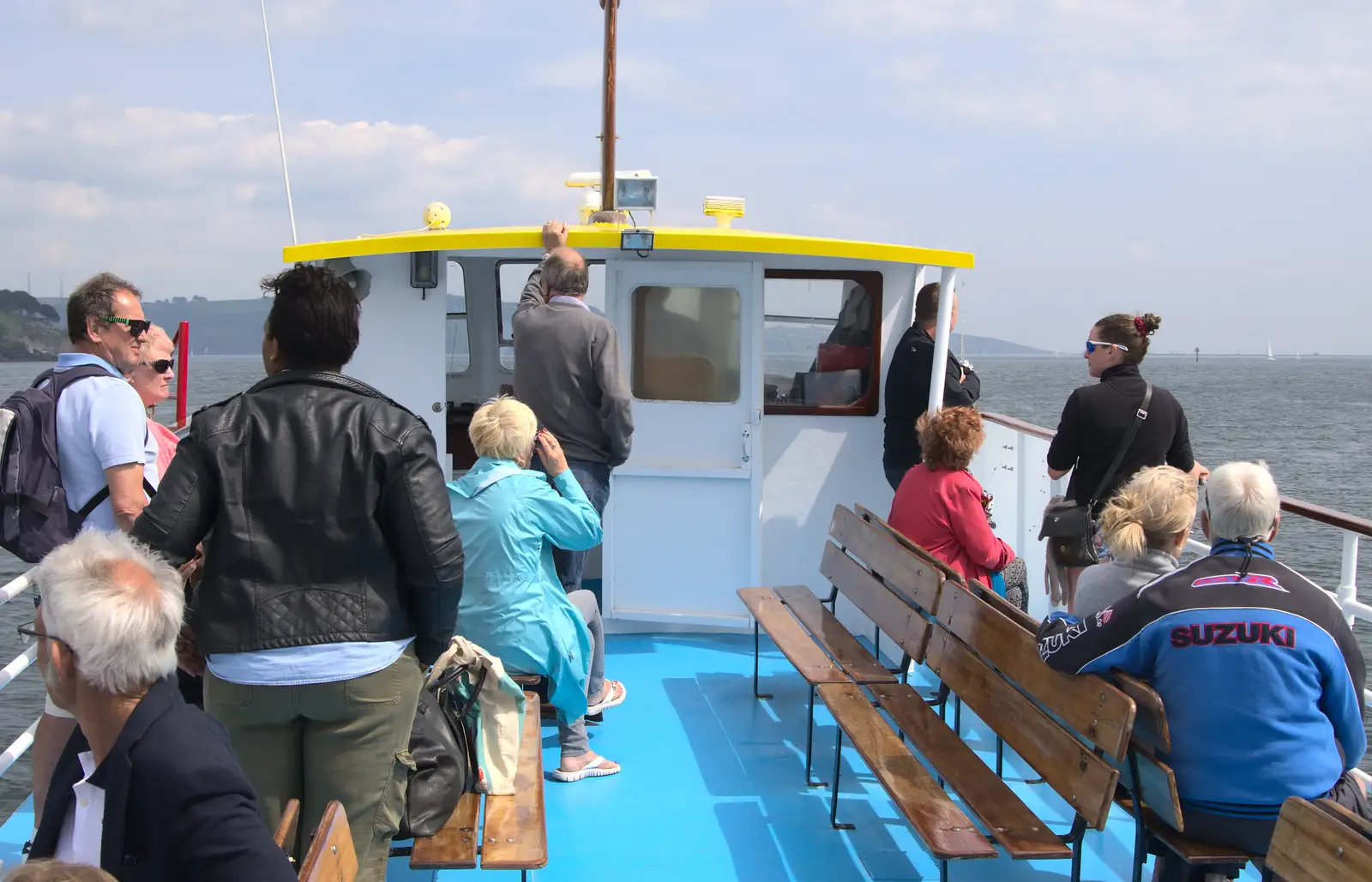 On the tour boat on the Sound, from A Tamar River Trip, Plymouth, Devon - 30th May 2016