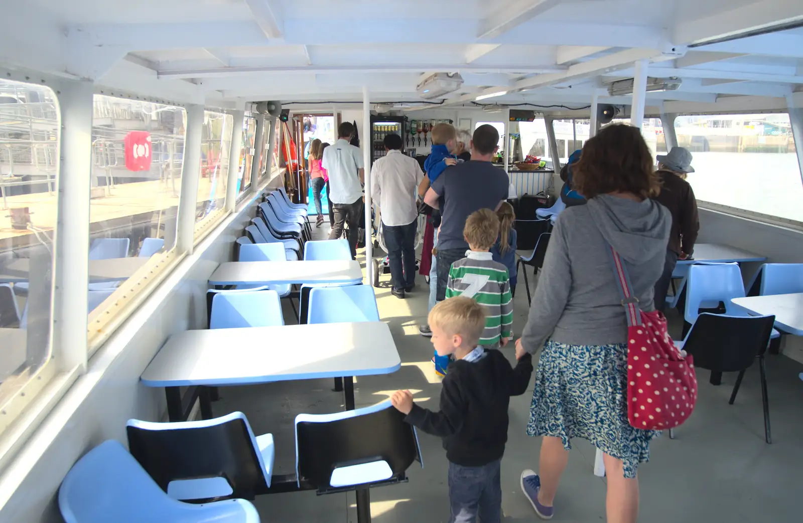 We leave the tour boat, from A Tamar River Trip, Plymouth, Devon - 30th May 2016