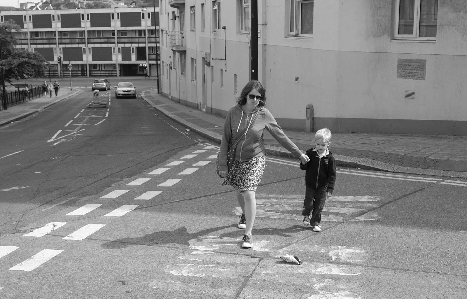 Isobel and Gabes wander up Buckwell Street from A Tamar River Trip, Plymouth, Devon - 30th May 2016