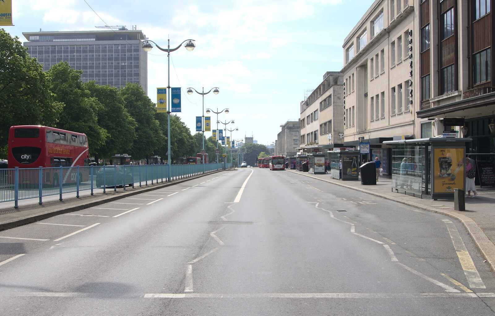 Royal Parade is almost empty from A Tamar River Trip, Plymouth, Devon - 30th May 2016