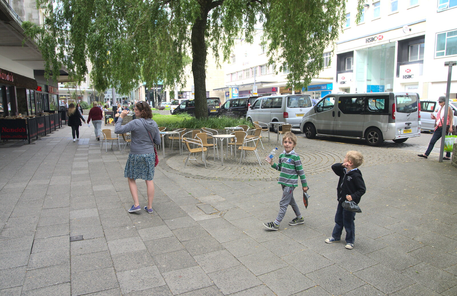 The boys on Old Town Street from A Tamar River Trip, Plymouth, Devon - 30th May 2016