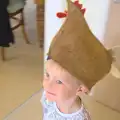 Harry upgrades to a chicken tea cosy hat, Spreyton to Stonehenge, Salisbury Plain, Wiltshire - 31st May 2016