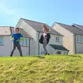 The boys on Chapel Park hill, Spreyton to Stonehenge, Salisbury Plain, Wiltshire - 31st May 2016