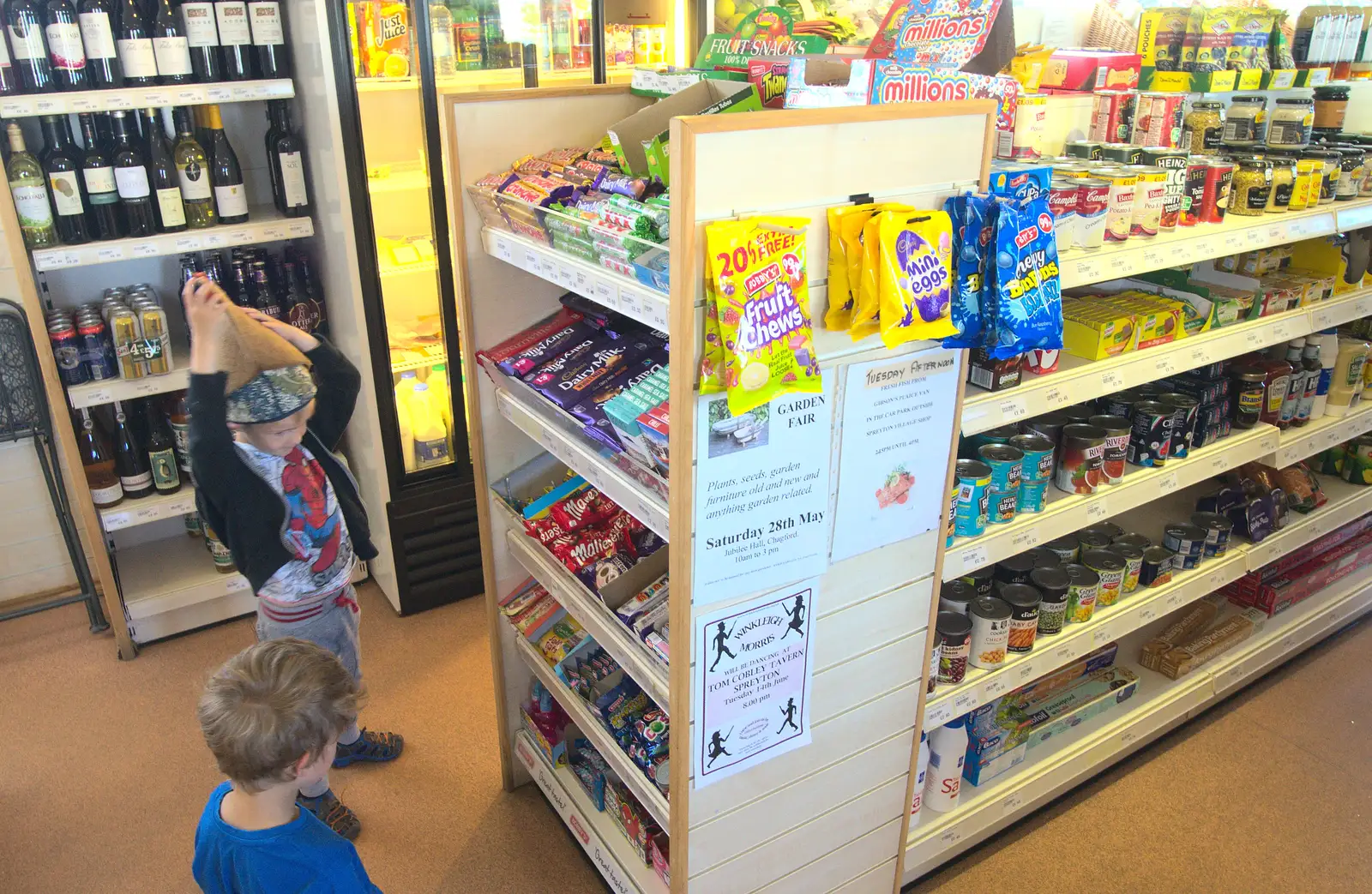 Harry and Fred check out the sweets, from Spreyton to Stonehenge, Salisbury Plain, Wiltshire - 31st May 2016