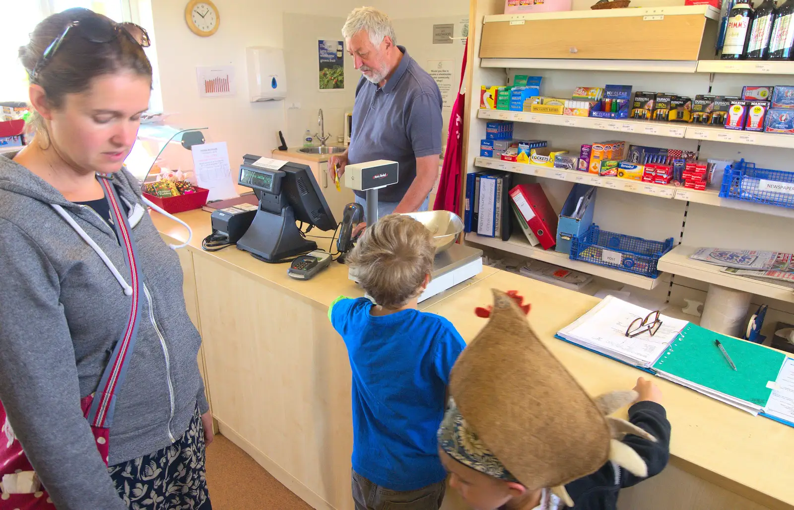 Fred pays for his sweets, from Spreyton to Stonehenge, Salisbury Plain, Wiltshire - 31st May 2016