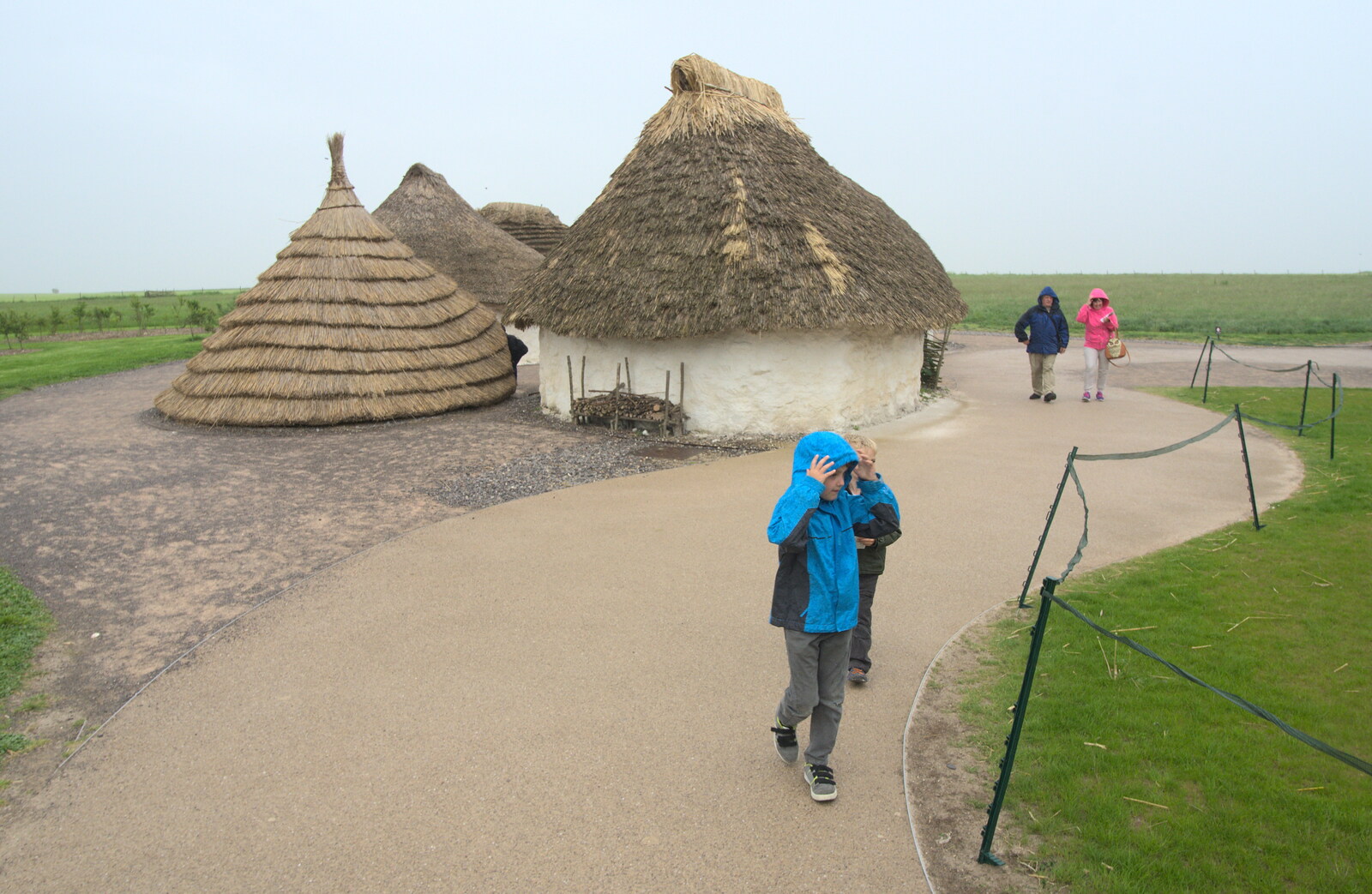 The re-created huts from Spreyton to Stonehenge, Salisbury Plain, Wiltshire - 31st May 2016