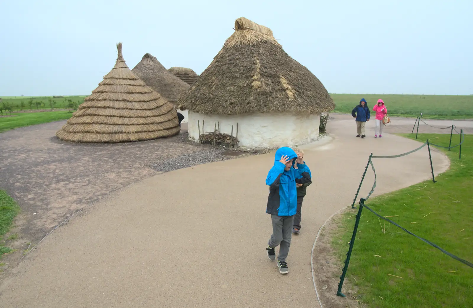 The re-created huts, from Spreyton to Stonehenge, Salisbury Plain, Wiltshire - 31st May 2016