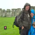 A wet family photo, courtesy of another visitor, Spreyton to Stonehenge, Salisbury Plain, Wiltshire - 31st May 2016