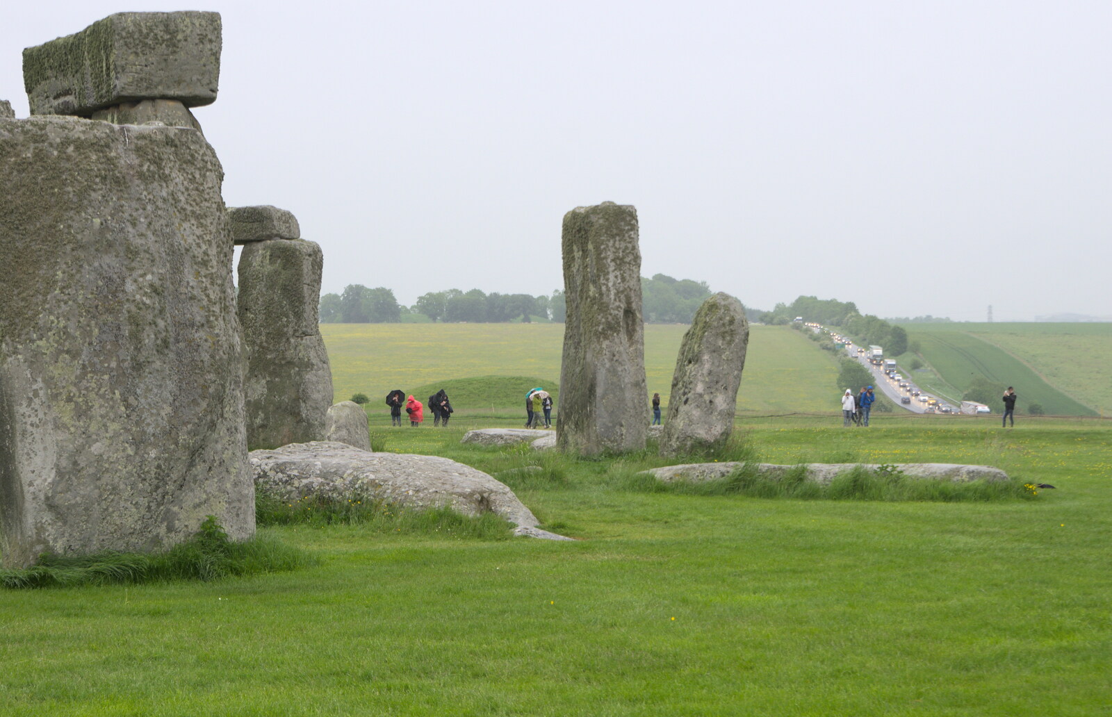 Worlds apart: Stonehenge and the A303 from Spreyton to Stonehenge, Salisbury Plain, Wiltshire - 31st May 2016
