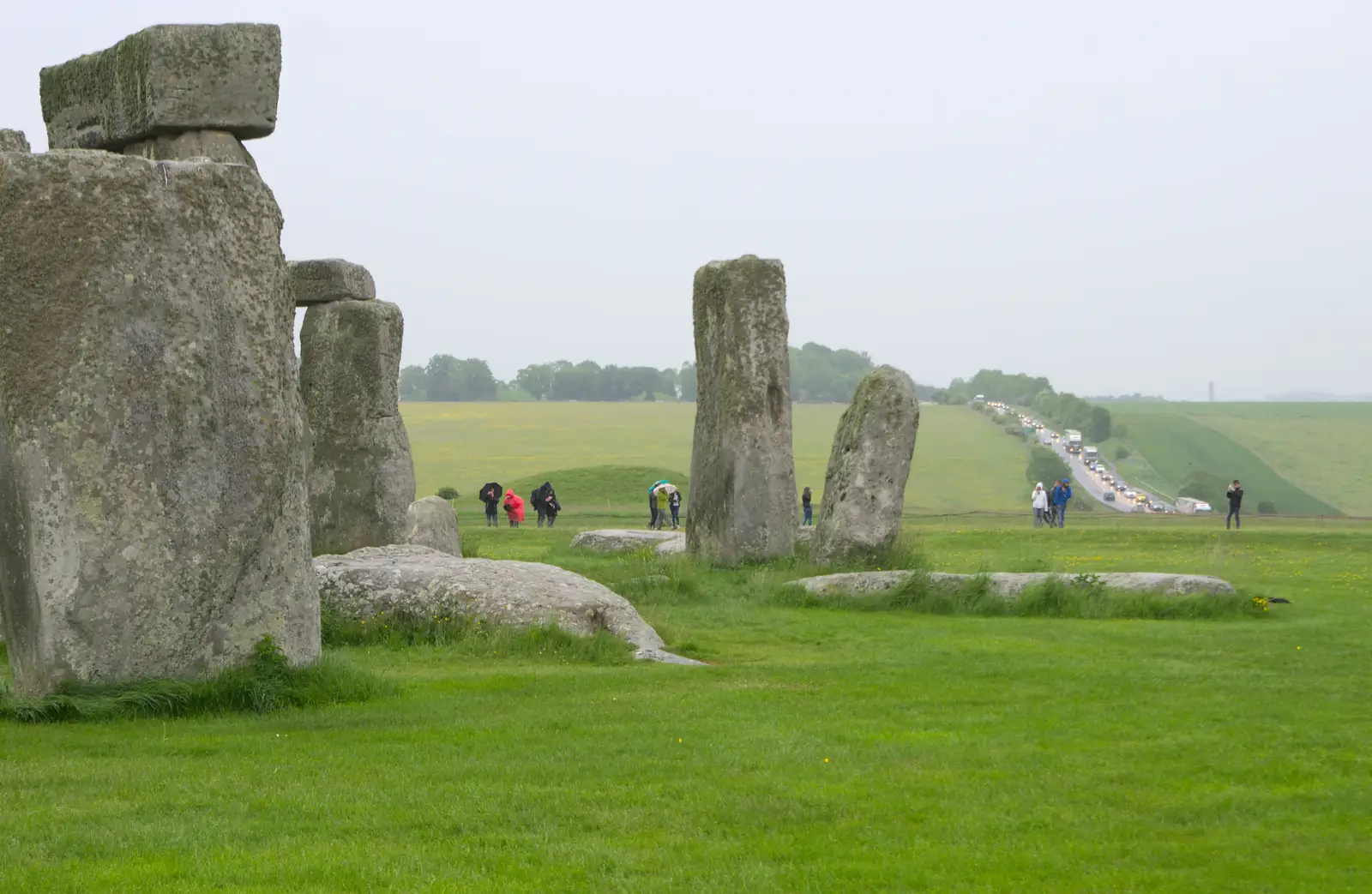 Worlds apart: Stonehenge and the A303, from Spreyton to Stonehenge, Salisbury Plain, Wiltshire - 31st May 2016