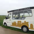 An empty ice-cream van does no trade in the rain, Spreyton to Stonehenge, Salisbury Plain, Wiltshire - 31st May 2016