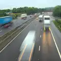 Traffic roars past on the M4, Spreyton to Stonehenge, Salisbury Plain, Wiltshire - 31st May 2016