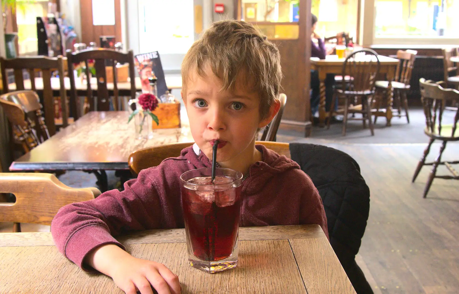 Fred in Pizza Pub - the Libertine, from A Trip to the Office and the Mayor-Making Parade, Eye, Suffolk - 4th June 2016