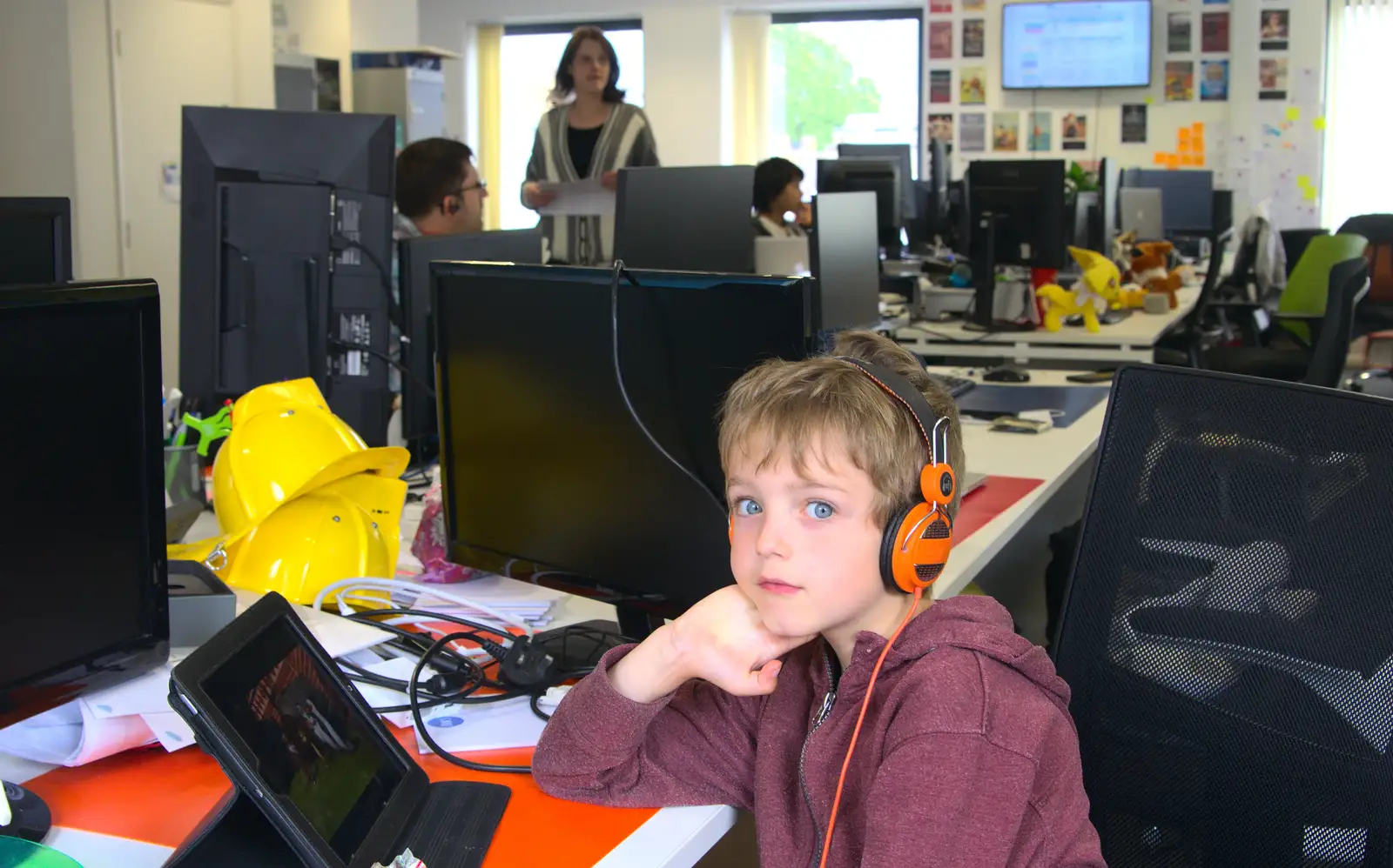 Fred in the SwiftKey office, from A Trip to the Office and the Mayor-Making Parade, Eye, Suffolk - 4th June 2016