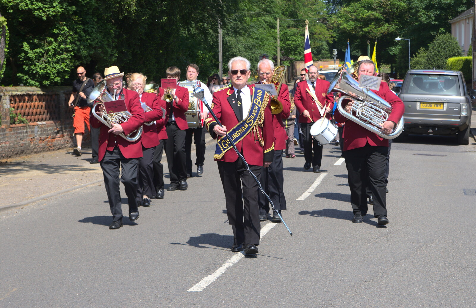 The Gislingham Silver Band does its thing from A Trip to the Office and the Mayor-Making Parade, Eye, Suffolk - 4th June 2016
