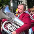 Julian blows away on the B♭ bass, A Trip to the Office and the Mayor-Making Parade, Eye, Suffolk - 4th June 2016