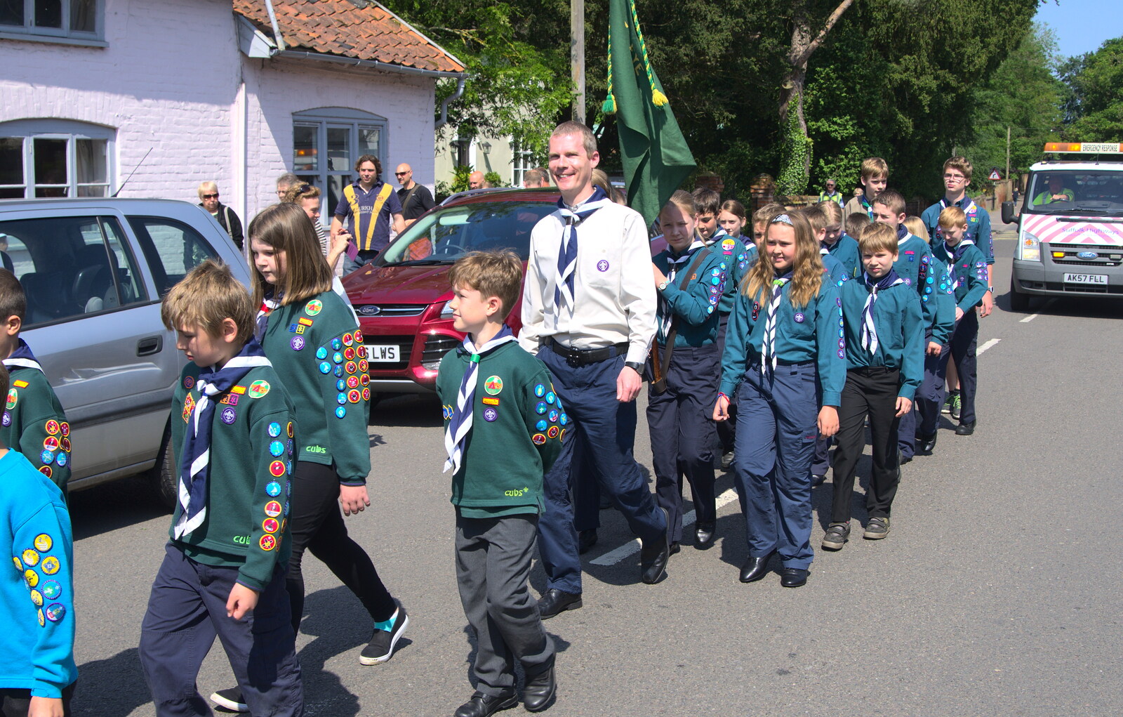 Andy P and the Scouts from A Trip to the Office and the Mayor-Making Parade, Eye, Suffolk - 4th June 2016