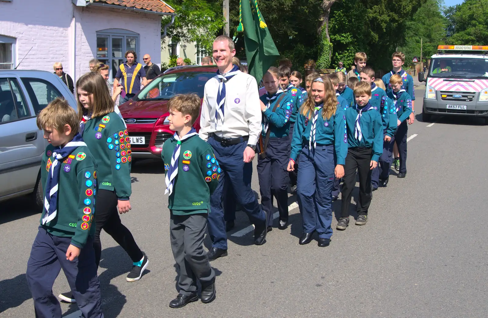 Andy P and the Scouts, from A Trip to the Office and the Mayor-Making Parade, Eye, Suffolk - 4th June 2016