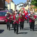 The GSB leads the way up Church Street, A Trip to the Office and the Mayor-Making Parade, Eye, Suffolk - 4th June 2016