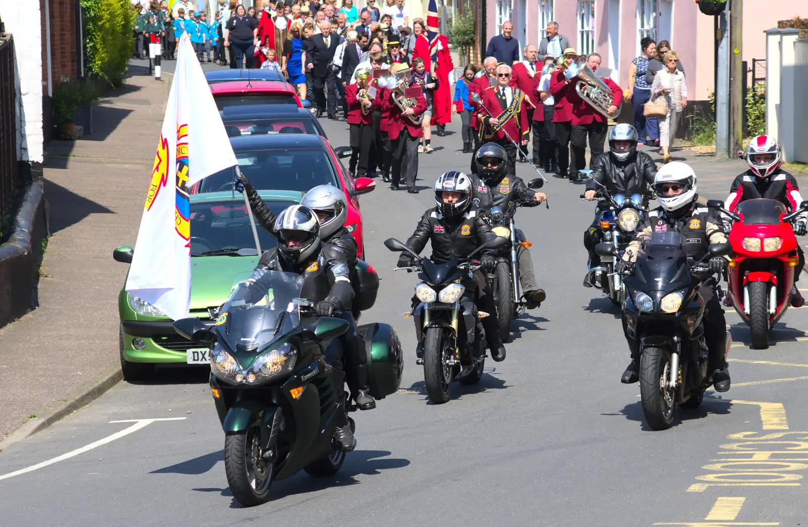 The Christian bikers in action, from A Trip to the Office and the Mayor-Making Parade, Eye, Suffolk - 4th June 2016