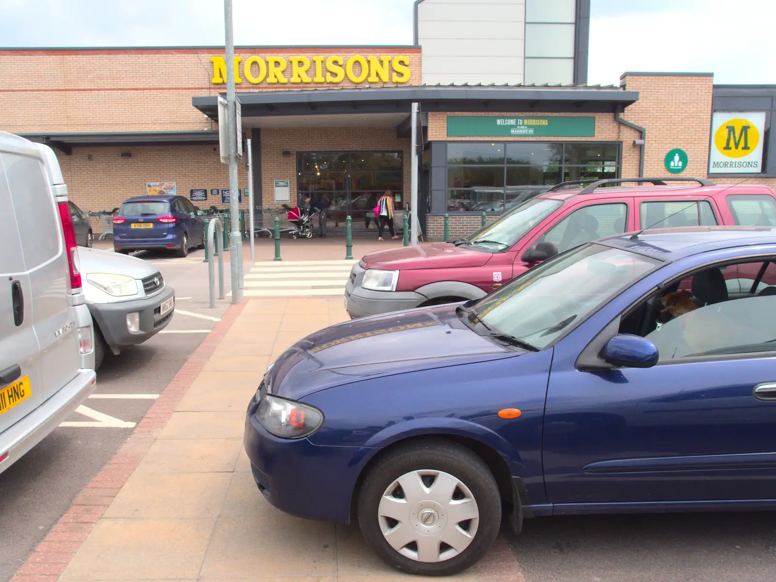 Unbelievably-fascist parking in Morrisons, from The BBs at Fersfield, Norfolk - 11th June 2016