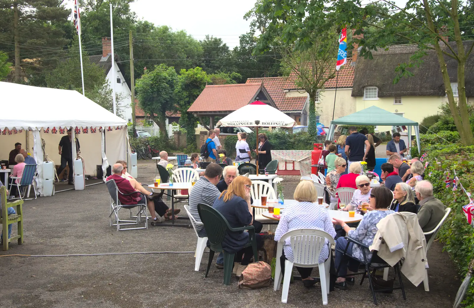 The village hall car park, from The Queen's Village Hall Birthday, Brome, Suffolk - 12th June 2016