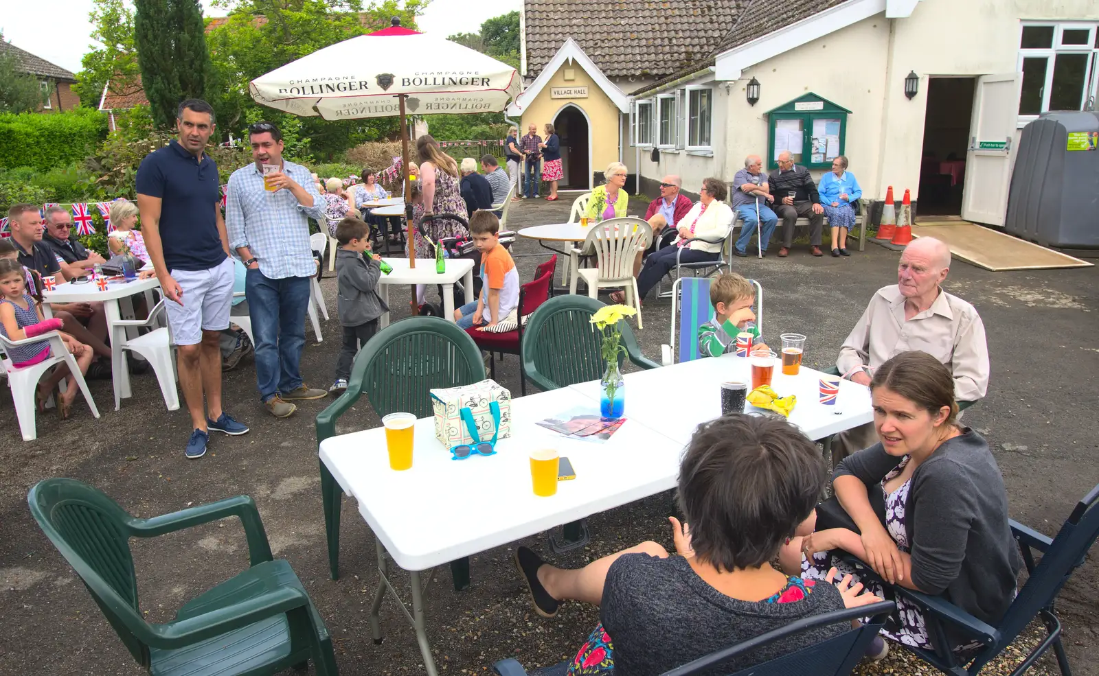 Grandad and the gang hang around, from The Queen's Village Hall Birthday, Brome, Suffolk - 12th June 2016