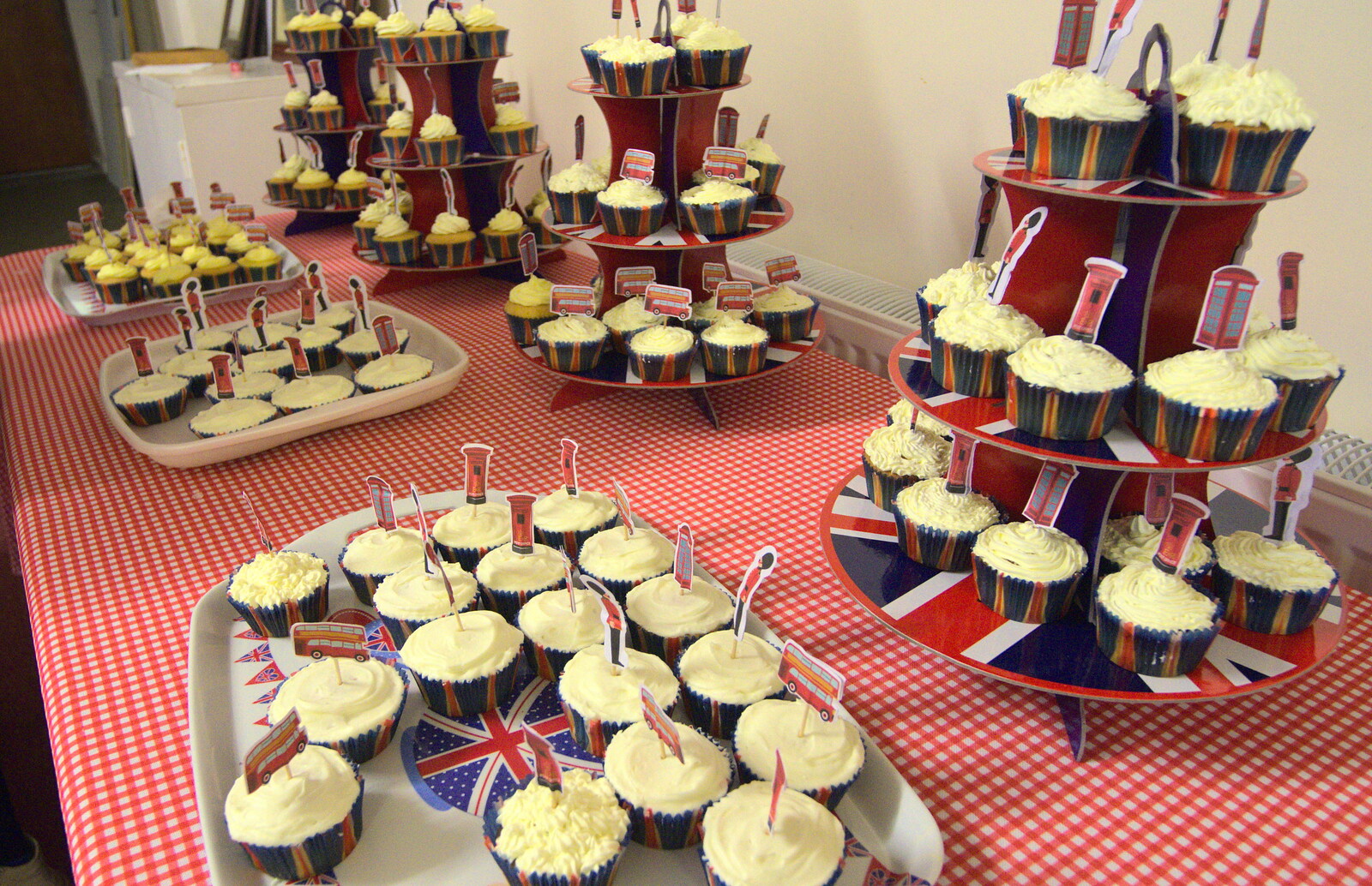 A heap of celebration cup-cakes from The Queen's Village Hall Birthday, Brome, Suffolk - 12th June 2016
