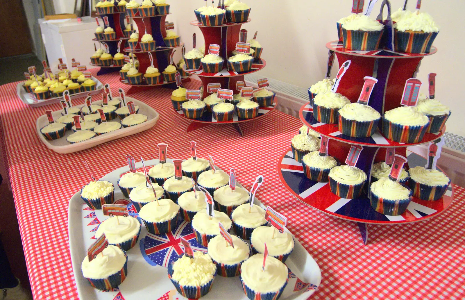 A heap of celebration cup-cakes, from The Queen's Village Hall Birthday, Brome, Suffolk - 12th June 2016