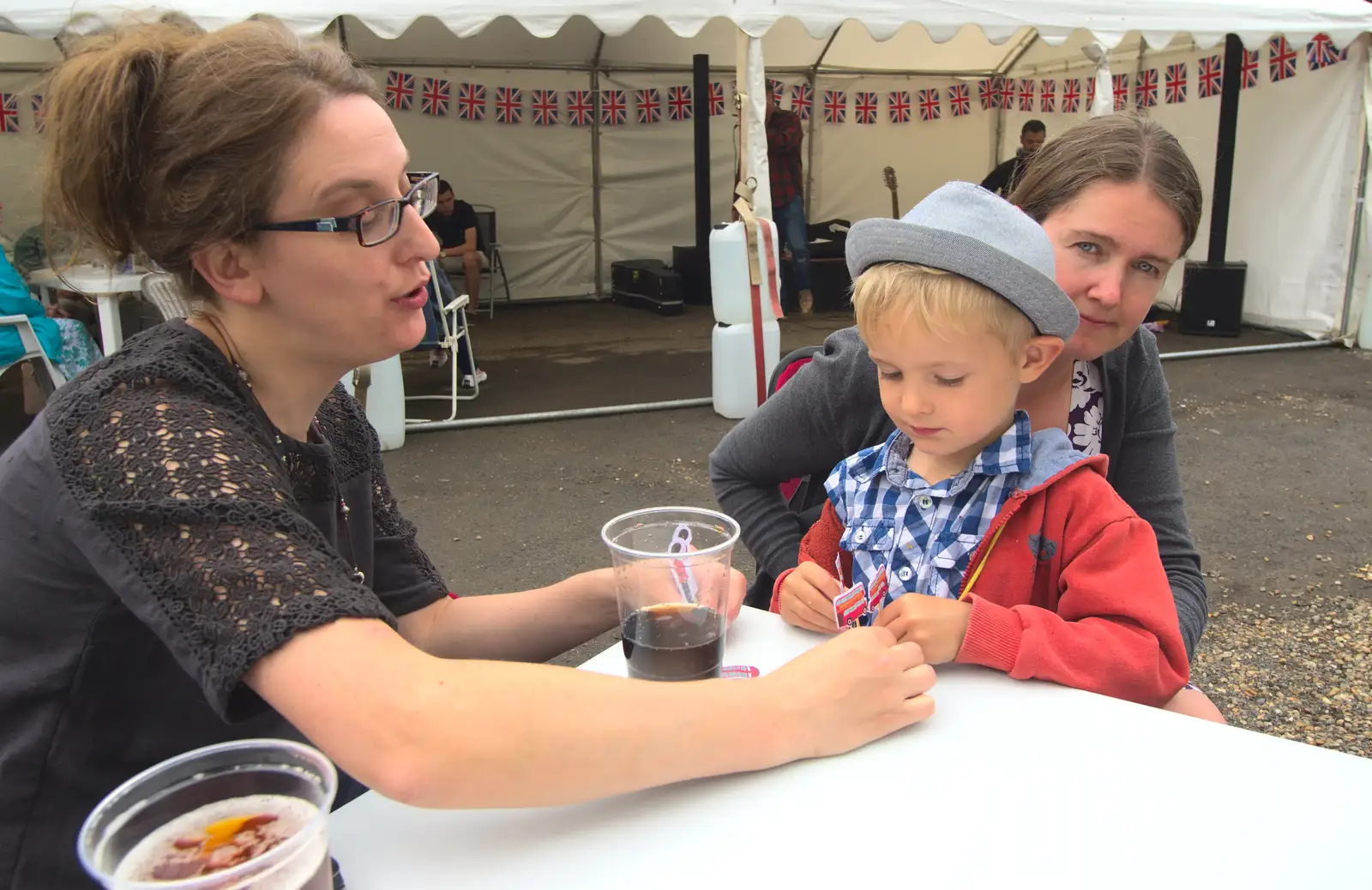 Suey, Harry and Isobel, from The Queen's Village Hall Birthday, Brome, Suffolk - 12th June 2016