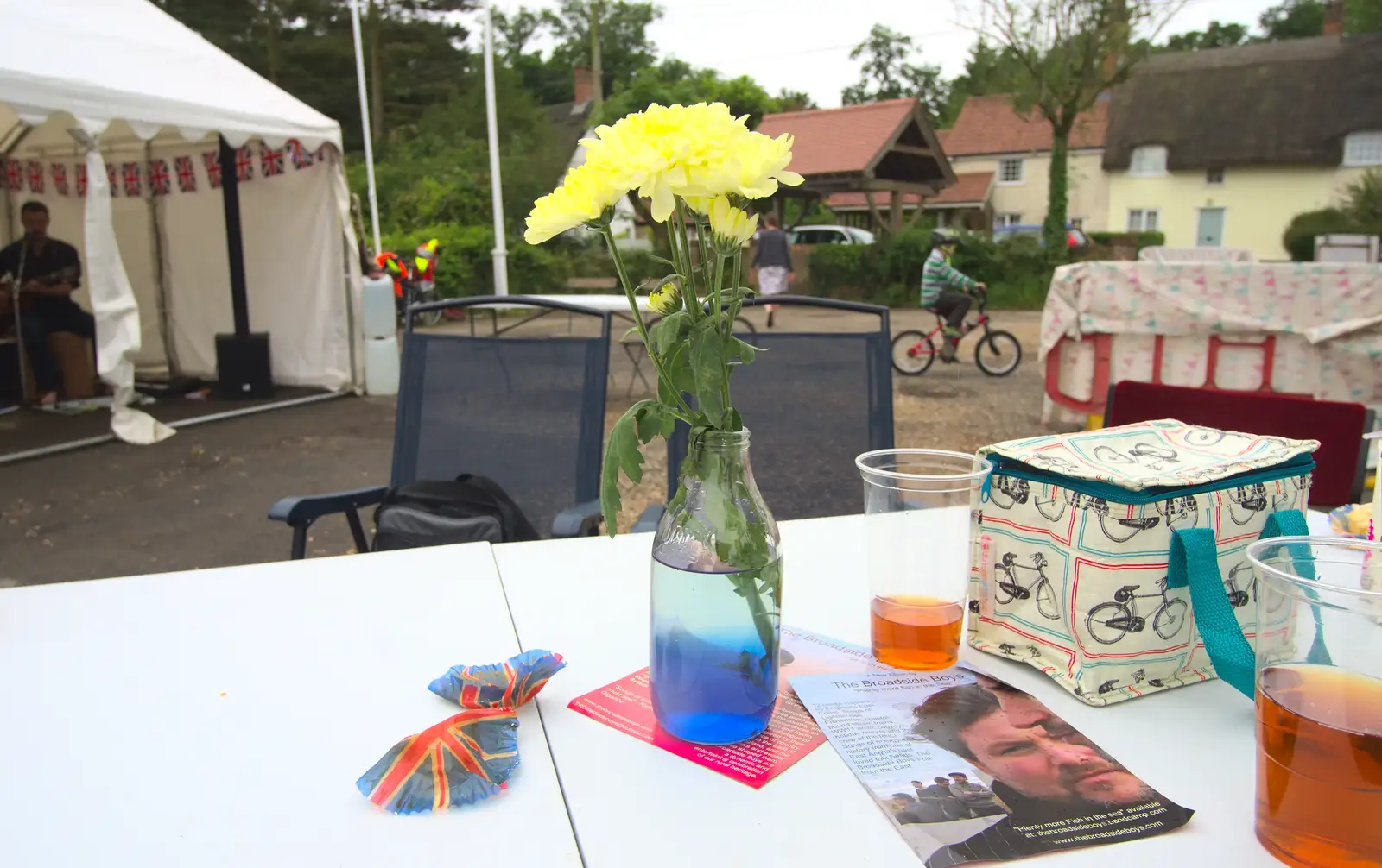 Flowers and beer, from The Queen's Village Hall Birthday, Brome, Suffolk - 12th June 2016