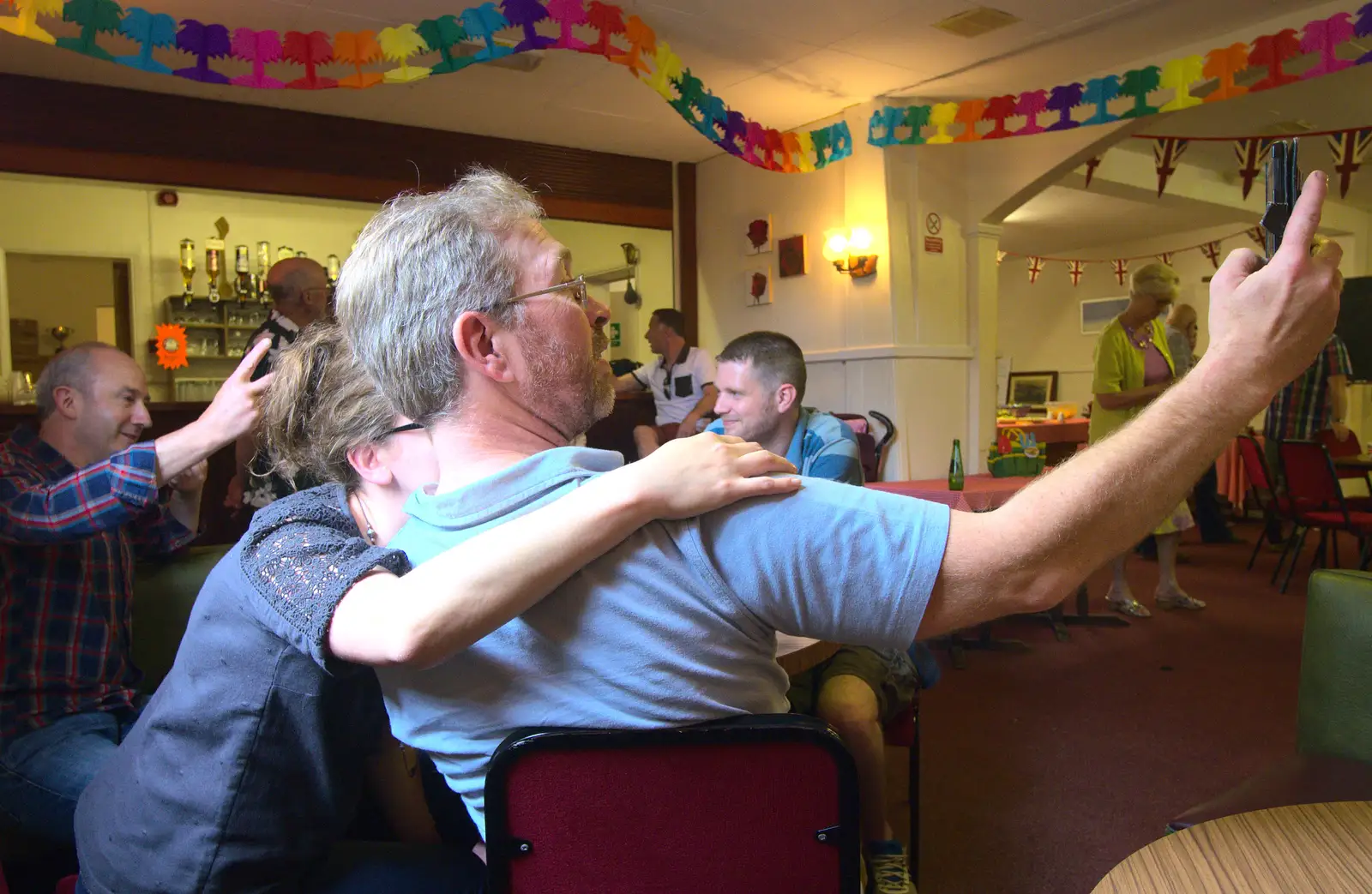 MArc's doing a selfie, from The Queen's Village Hall Birthday, Brome, Suffolk - 12th June 2016