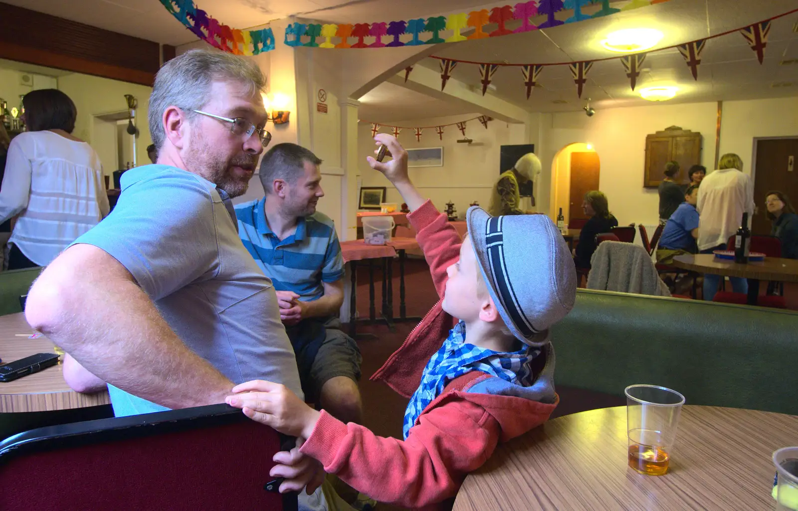 Marc interacts with Harry, from The Queen's Village Hall Birthday, Brome, Suffolk - 12th June 2016